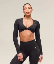 Adapt X Whitney Animal Seamless Long Sleeve Top at Gymshark