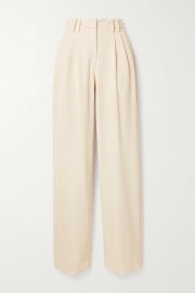 Addison pleated twill straight-leg pants at Net a Porter