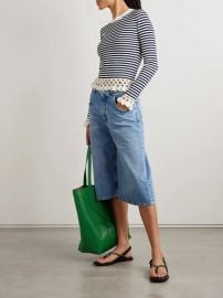 Addy Striped Pointelle knit Sweater at Net a Porter