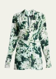 Adela Printed V-Neck Top at Bergdorf Goodman