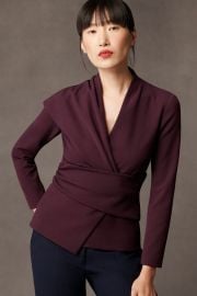 Adelaide Top Plum Sculpt Stretch Crepe - Welcome to the Fold LTD at The Fold London