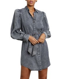 Adele Acid-Wash Denim Dress at Neiman Marcus