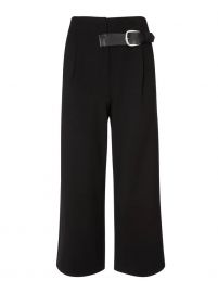 Adelina Linen Belted Pant In Black  Alice And Olivia at Alice and Olivia