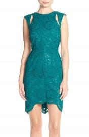 Adelyn Rae Cutout Shoulder Lace Sheath Dress at Nordstrom