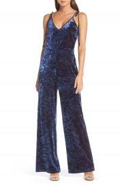 Adelyn Rae Regina Crushed Velvet Jumpsuit at Nordstrom