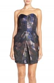 Adelyn Rae Strapless Jacquard Sheath Dress at Nordstrom