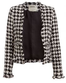 Adette Tweed Houndstooth Jacket at Intermix