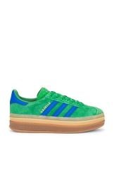 Adidas Originals Gazelle Bold Sneaker In Green Blue at Revolve