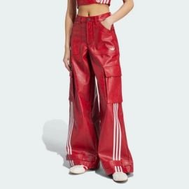 Adidas Womenaposs Red Adilenium Season 3 Vintage Faux Leather Pants Size 34 JX9227 eBay at eBay