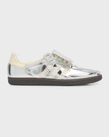 Adidas x Wales Bonner Men s Samba Metallic Leather Low Top Sneakers at Neiman Marcus