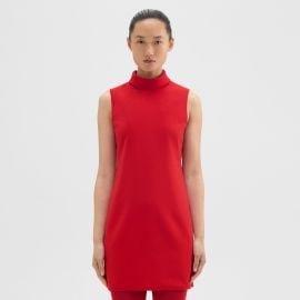 Admiral Crepe Roll Neck Mini Dress at Theory