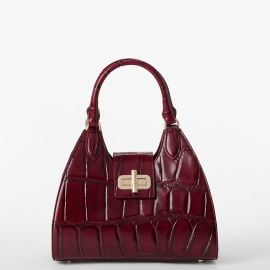 Adrian Leather Satchel Merlot Nerina BRAHMIN at Brahmin