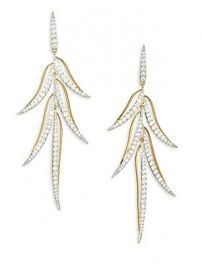 Adriana Orsini - Pirouette Crystal Leaf Drop Earrings at Saks Fifth Avenue