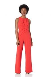 Adrianna Papell  Racer Neckline Draped Jumpsuit at Amazon