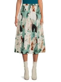 Adrianna Papell Abstract Pleated Midi Skirt at Saks Off 5th