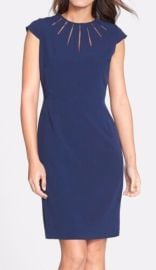 Adrianna Papell Cutout Neck Crepe Sheath Dress Size 14 eBay at eBay