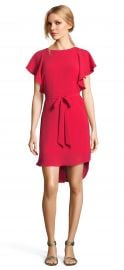 Adrianna Papell Flutter Sleeve Crepe Dress at Dillards