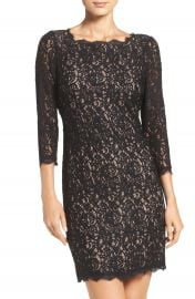 Adrianna Papell Lace Overlay Sheath Dress  Regular   Petite at Nordstrom