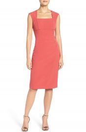 Adrianna Papell Pleated Sheath Dress at Nordstrom