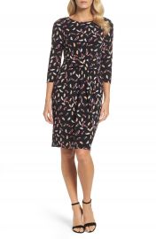 Adrianna Papell Print Stretch Sheath Dress  Regular   Petite at Nordstrom