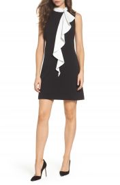 Adrianna Papell Ruffle Collar Shift Dress at Nordstrom