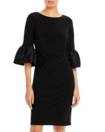 Adrianna Papell Short Draped Bell Sleeve Jersey Dress Bloomingdales at Bloomingdales