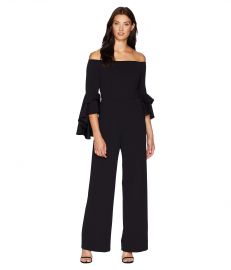 Adrianna Papell Statement Sleeve Stretch Crepe Jumpsuit at Zappos