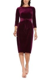 Adrianna Papell Stretch Velvet Body Con Dress at Nordstrom