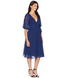 Adrianna Papell Textured Chiffon Wrap Dress at Zappos