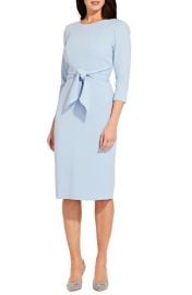 Adrianna Papell Tie Waist Crepe Sheath Dress at Nordstrom