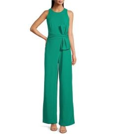 Adrianna Papell Wide Leg Bow Detail Jumpsuit at Dillards