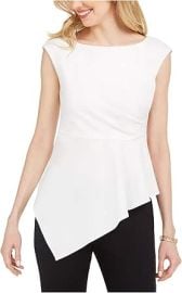 Adrianna Papell Womens Solid Sleeveless Blouse Top White 4P at Womens Clothing store at Amazon