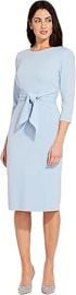 Adrianna Papell Womenx27s Knit Crepe Tie Waist Sheath at Womens Clothing store at Amazon