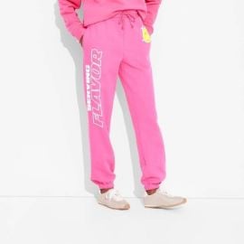 Adult Poppi Forever Icon Graphic Joggers - Pink L Cotton-Polyester Blend Midweight Fleece Side Pockets Drawstring Waist 30quot Inseam Target at Target