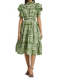 Adun Ruffled Highenck Beaded Dress at Saks Fifth Avenue