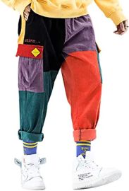 Aelfric Eden Men39s Color Patchwork Cargo Pants Hip hop Joggers Streetwear Pants at  Mens Clothing store at Amazon