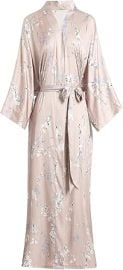 Aensso long soft silk y kimono women robesfloral dressing gown bridal party robe-Champagne at Womens Clothing store at Amazon