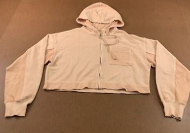 Aerie Womens Size Medium Beige French Terry Cropped Full Zip Hoodie NWT eBay at eBay
