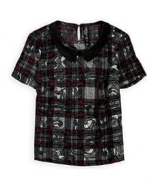 Aeropostale Womens Spencer Plaid Pullover Blouse at Amazon