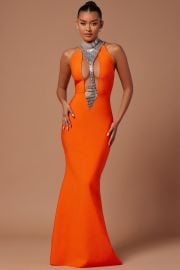 Aeryn Embellished Gown - Orange Fashion Nova Luxe Fashion Nova at Fashion Nova