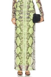 Afrm Bevin Skirt In Lime Snake at Revolve