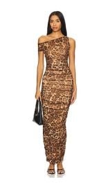 Afrm Biona Maxi Dress In Cocoa Leopard at Revolve