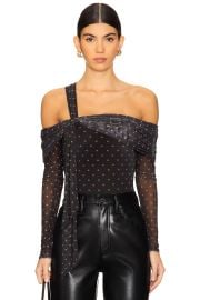 Afrm Juliette Bodysuit In Sepia Dot at Revolve