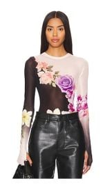 Afrm Kaylee Tee In Colorblock Floral at Revolve