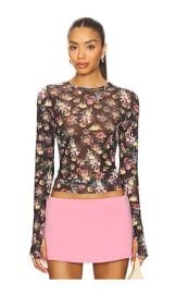 Afrm Kaylee Top In Blur Ditsy at Revolve