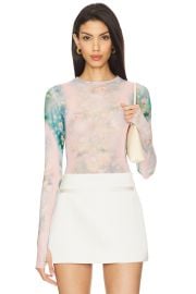 Afrm Kaylee Top In Placed Fog Floral at Revolve