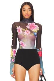 Afrm Milo Bodysuit In Aqua Rose Nude at Revolve