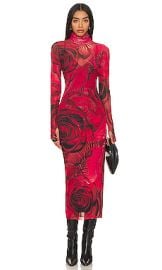 Afrm Shailene Dress In Placed Large Rose at Revolve