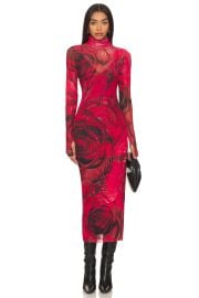 Afrm Shailene Dress In Placed Large Rose at Revolve