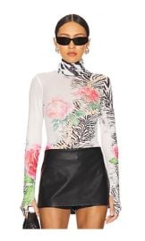 Afrm Zadie Top In Zebra Rose at Revolve